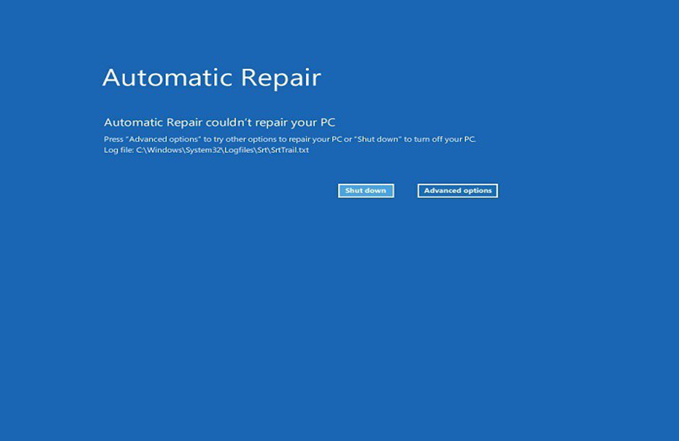 Windows 10 Automatische Reparatur konnte nicht reparieren Ihren PC