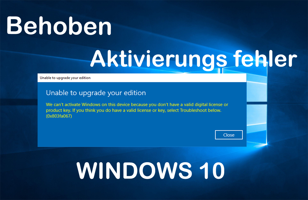 Wie Man Den Windows Aktivierungs Fehler X Fa Behebt