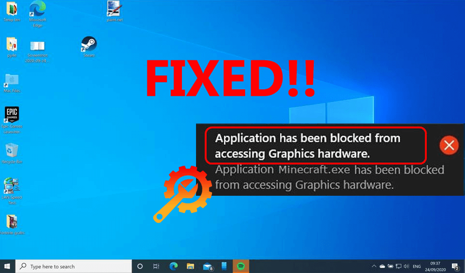 Der Zugriff Auf Grafikhardware Wurde Für Die Anwendung Blockiert Fixieren: Die Anwendung wurde für den Zugriff auf Grafikhardware gesperrt