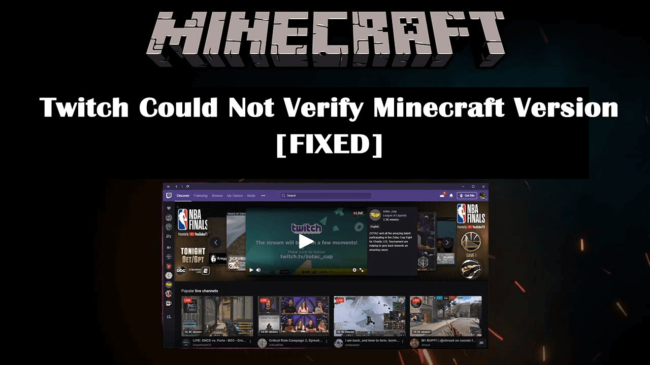 Twitch konnte die Minecraft-Version nicht überprüfen