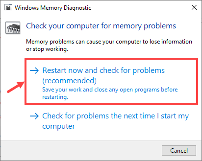 Windows Memory Diagnostic 