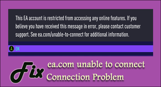 kann keine Verbindung zu ea.com herstellen