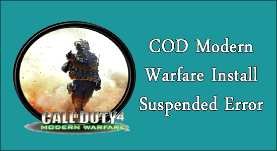 COD Modern Warfare-Installation ausgesetzt