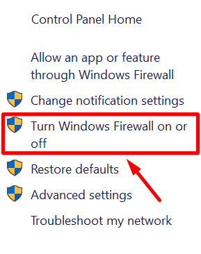 Windows Defender Firewall ein- oder ausschalten