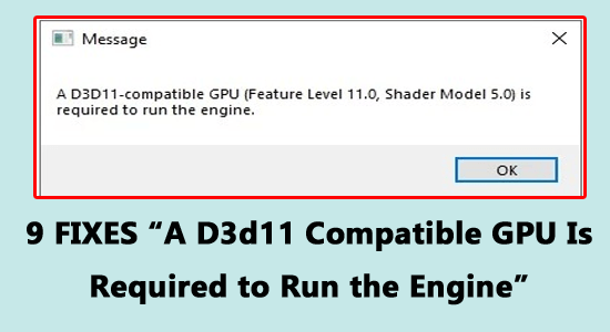 Zum Ausführen der Engine ist eine D3d11-kompatible GPU erforderlich